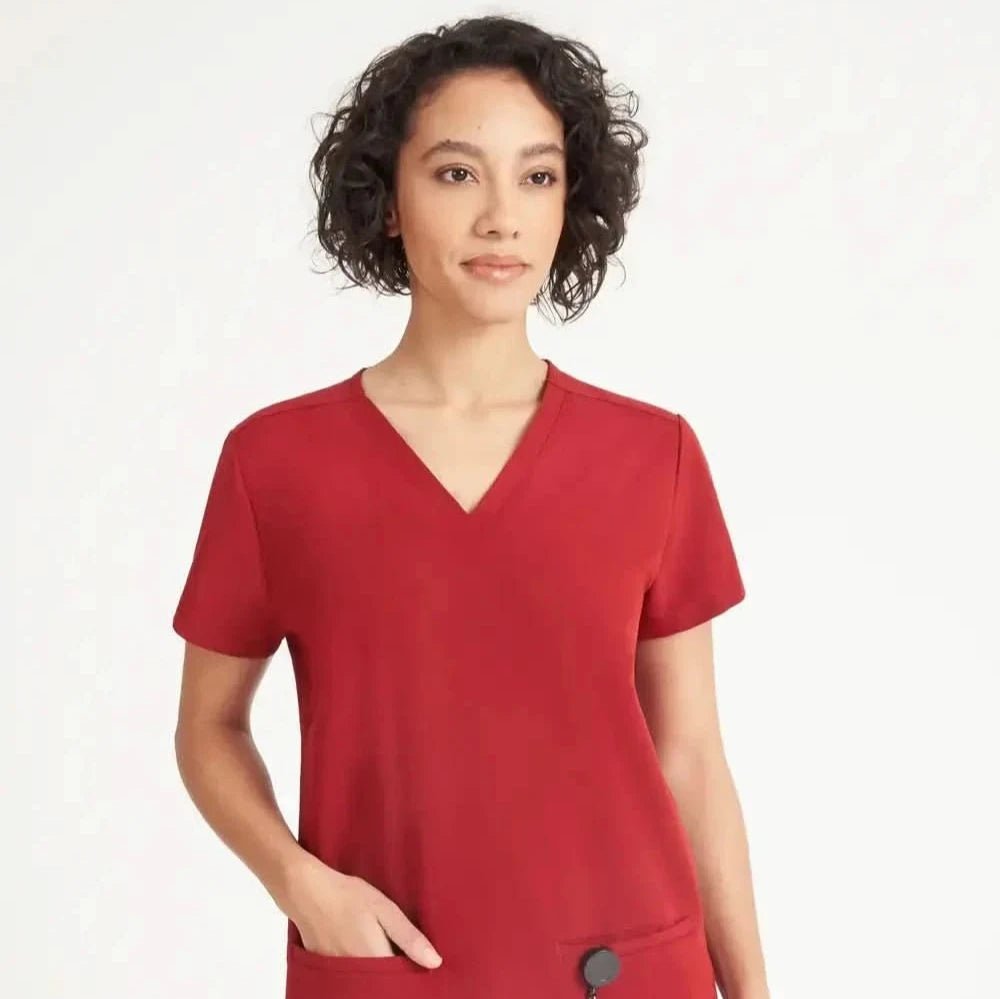 Ari Ladies Simki Scrub Top Scrubs Behrens Burgundy 2XS