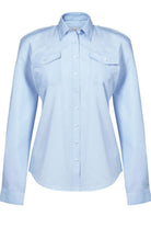 Athena Ladies Long Sleeve Pilot Shirt Womens Long Sleeve Shirts Brook Taverner Blue 4