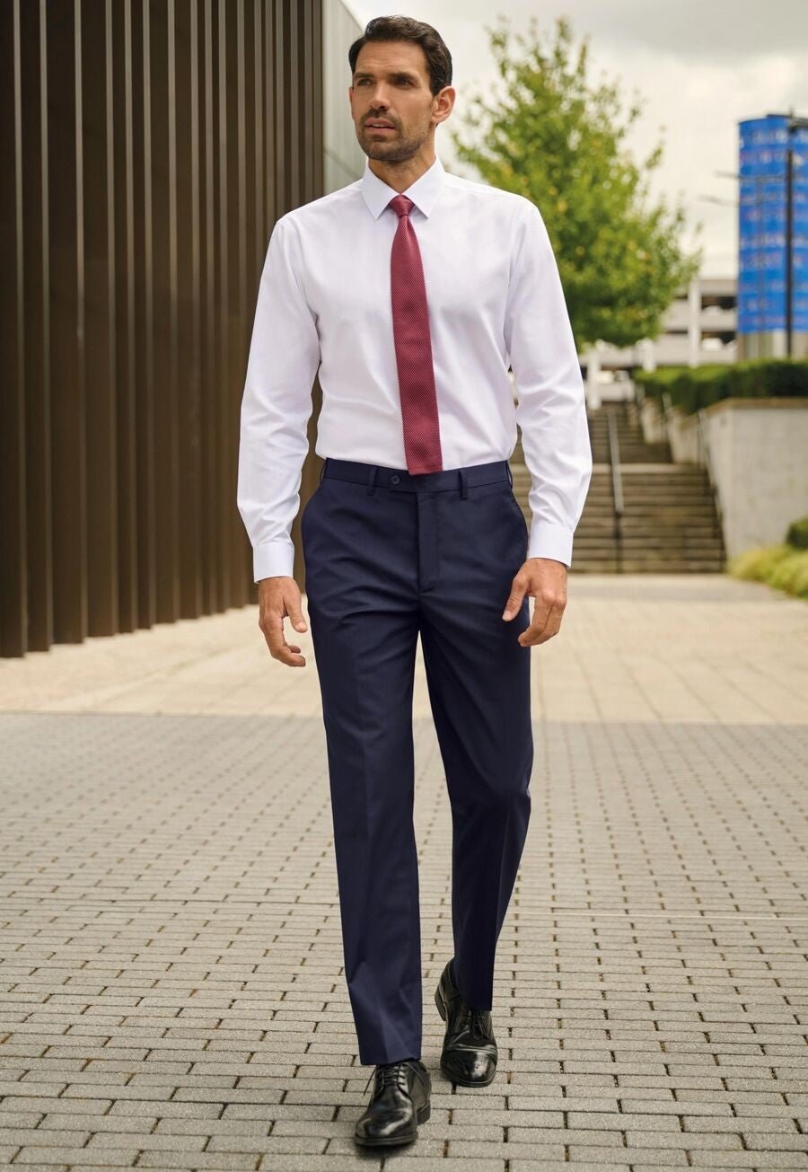 Avalino Mens Flat Front Trouser Mens Suit Trouser Brook Taverner
