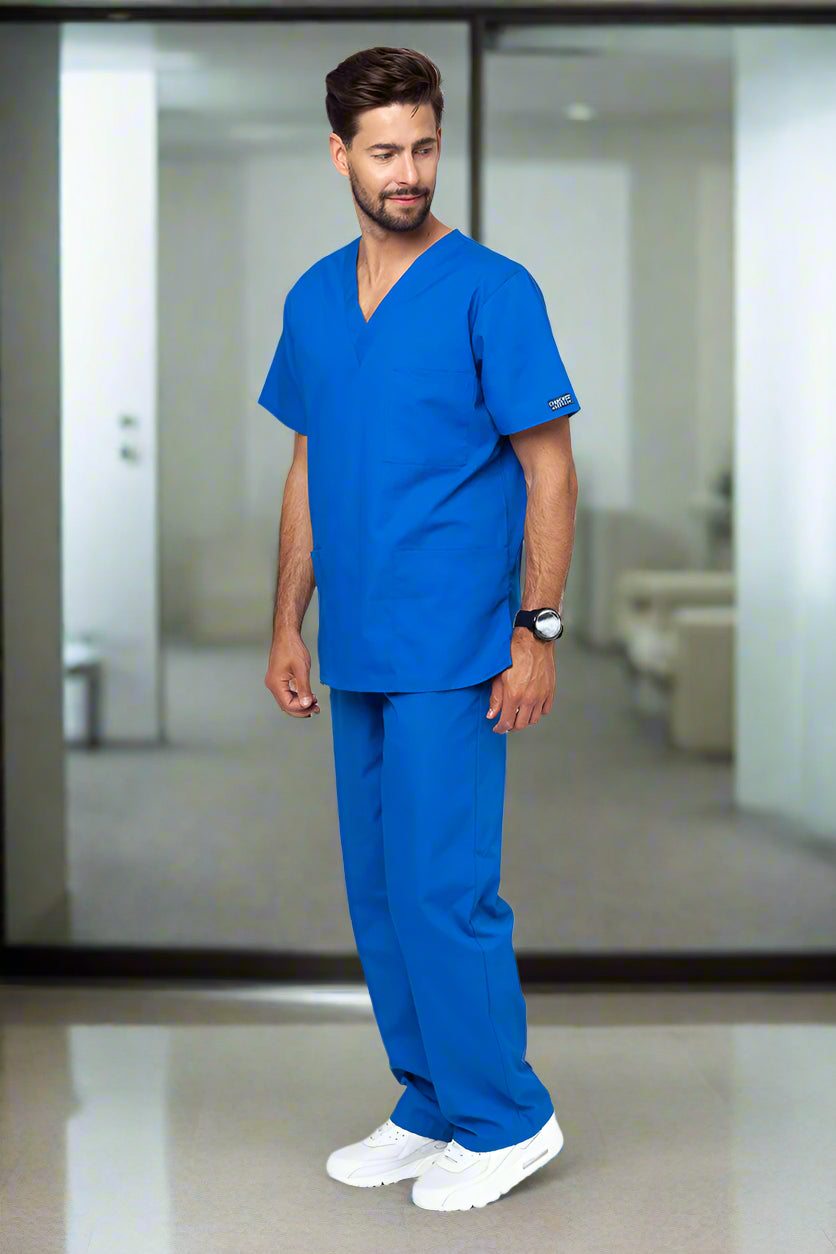 Cherokee 4876 Unisex Scrub Top Unisex Scrub Top Cherokee Originals Royal Blue XXS