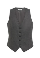 2391: Beatrice Ladies Tailored Fit Waistcoat Ladies Waistcoat Brook Taverner Grey XS (4-6)