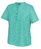 Bella Ladies Mandarin Collar Blouse Blouses Vortex Designs Jade 6