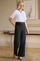 Bella Women's Wide Leg Trouser Ladies Suit Trouser Brook Taverner Charcoal 6 Short (27")