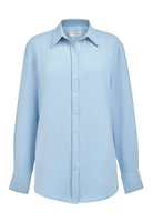 Bergamo Button Front Blouse Blouses Brook Taverner Sky Blue 6
