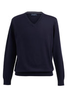 Berlin Mens V-Neck Jumper Mens Knitwear Brook Taverner Navy XS