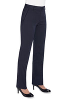 Bianca Women's Tailored Fit Suit Trouser Ladies Suit Trouser Brook Taverner Navy Pindot 6 Short (27")