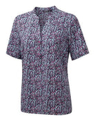 Billie Ladies Mandarin Collar Blouse Blouses Vortex Designs Berry 6
