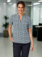 Billie Ladies Mandarin Collar Blouse Blouses Vortex Designs