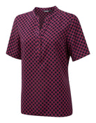 Bonnie Ladies Geo Print Blouse Blouses Vortex Designs Red 6
