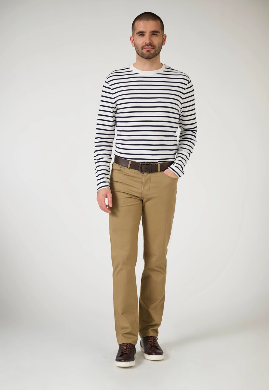 Butler Mens 5 Pocket Chino Mens Chinos Brook Taverner Tan 28" Short (29.5")