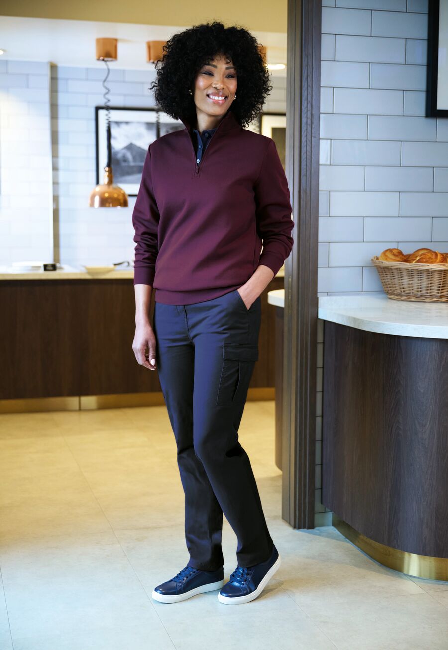 Carmel Womens Chino Cargo Trouser Womens Chinos The Staff Uniform Company Navy 6 Short (27")