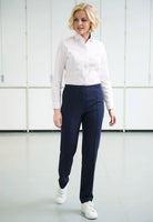 Ceres Ladies Jersey Stretch Trouser Womens Trouser Brook Taverner Navy 6 Short