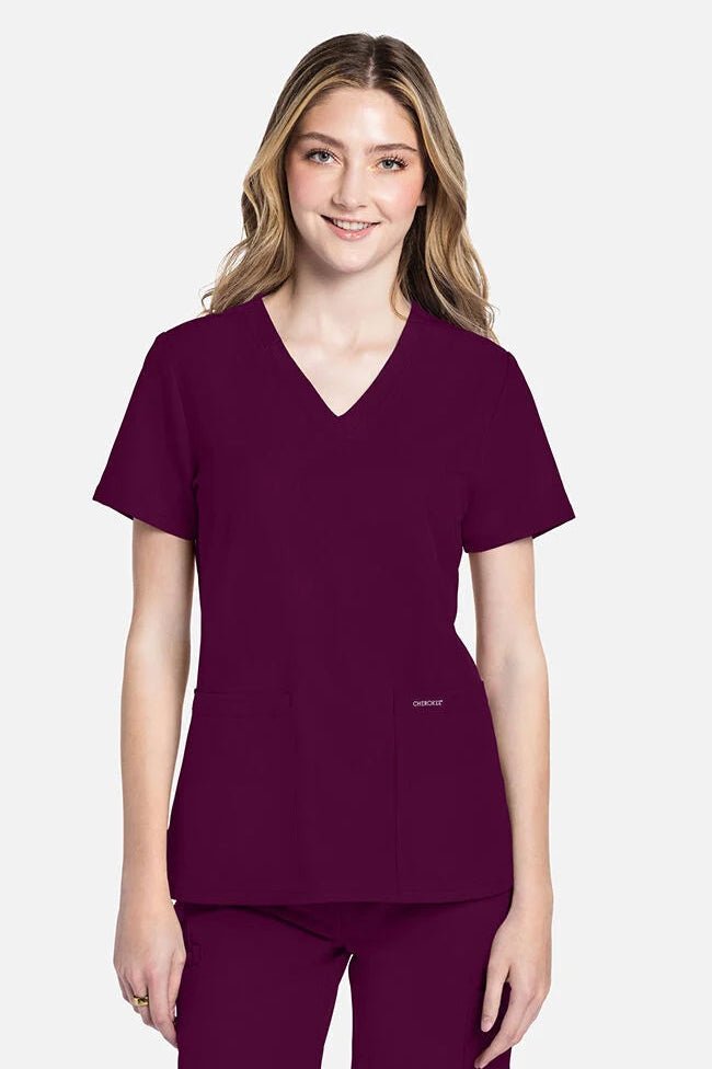 Cherokees Original Ultra Womens V-Neck Top Ladies Scrub Top Cherokee Ultra