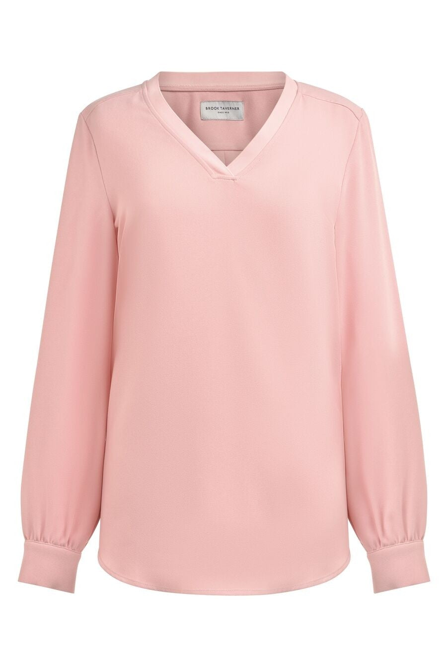 2418: Como V-Neck Blouse Blouses Brook Taverner Pink 6