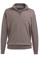 Copenhagen 1/4 Zip Mens Jumper Mens Knitwear Brook Taverner Taupe XS