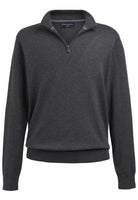 Copenhagen 1/4 Zip Mens Jumper Mens Knitwear Brook Taverner Charcoal XS