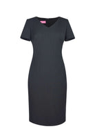 Corinthia Women's V-Neck Dress Dresses Brook Taverner Charcoal 6 Regular