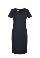 Corinthia Women's V-Neck Dress Dresses Brook Taverner Black 6 Regular