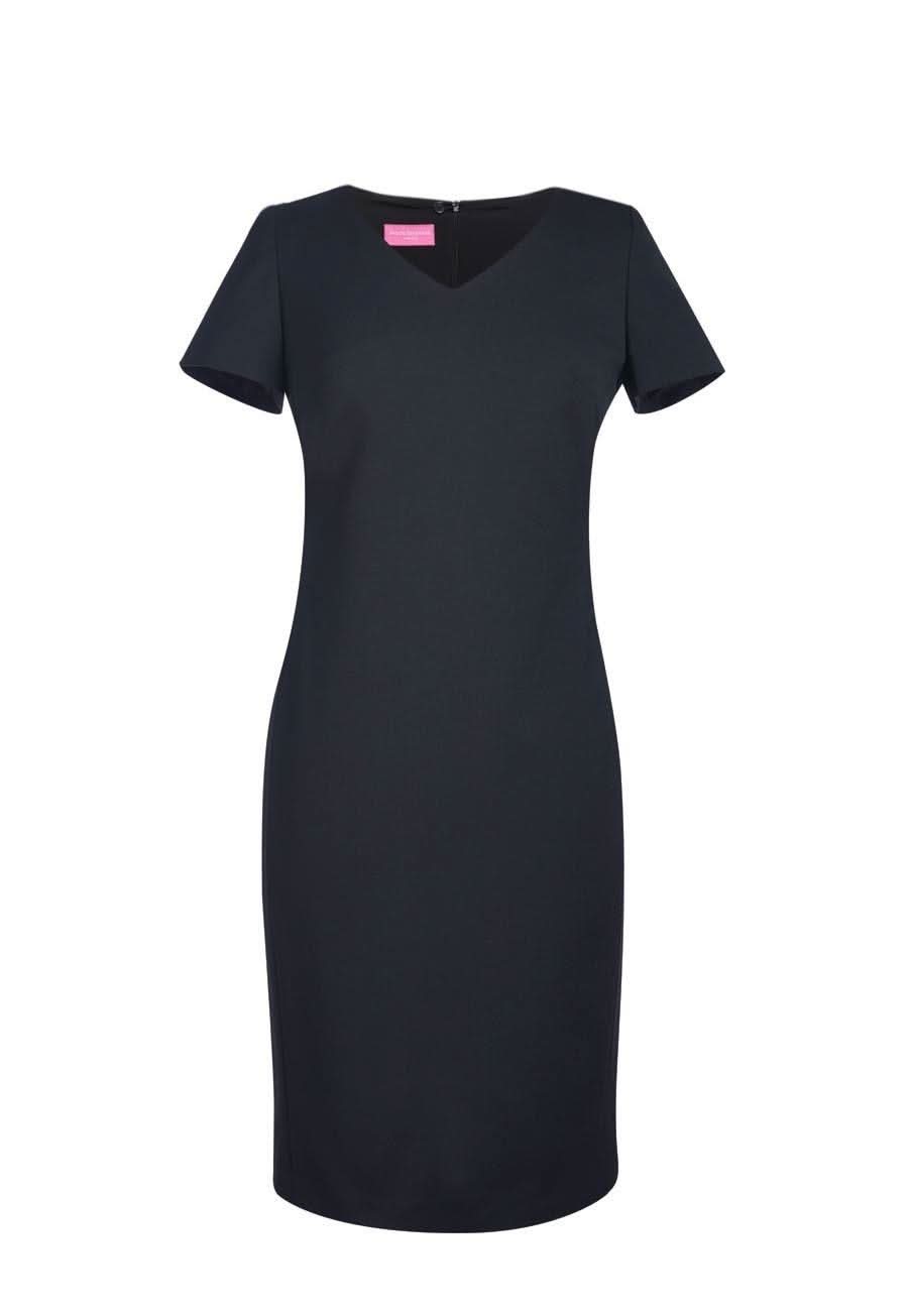 Corinthia Women's V-Neck Dress Dresses Brook Taverner Black 6 Regular