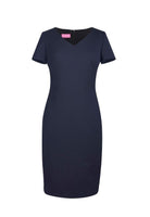Corinthia Women's V-Neck Dress Dresses Brook Taverner Navy 6 Regular