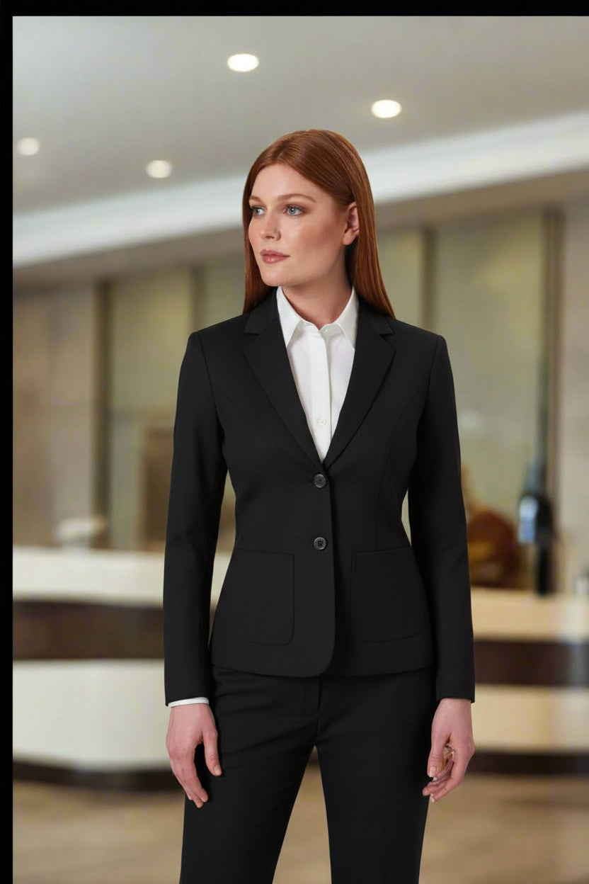 Edition Women's Tailored Fit Suit Jacket Ladies Suit Jacket Brook Taverner Black 6 Short