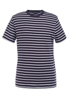 Edmund Short Sleeve Mens Breton Top Hospitality T-Shirts Brook Taverner Navy/White XS