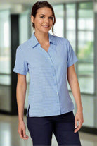 Emma Ladies Short Sleeve Blouse Blouses Vortex Designs Sky Blue 6