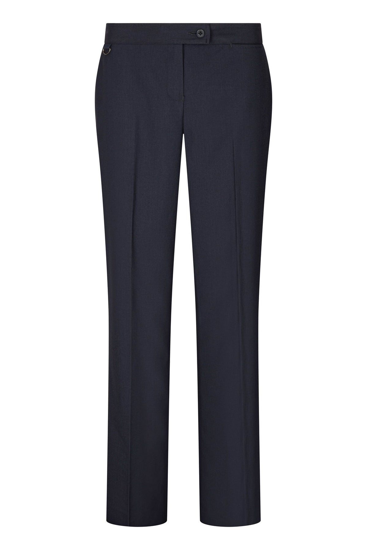 Finsbury Women's Straight Leg Trousers Ladies Suit Trouser Clubclass Navy 4 Petite (29")