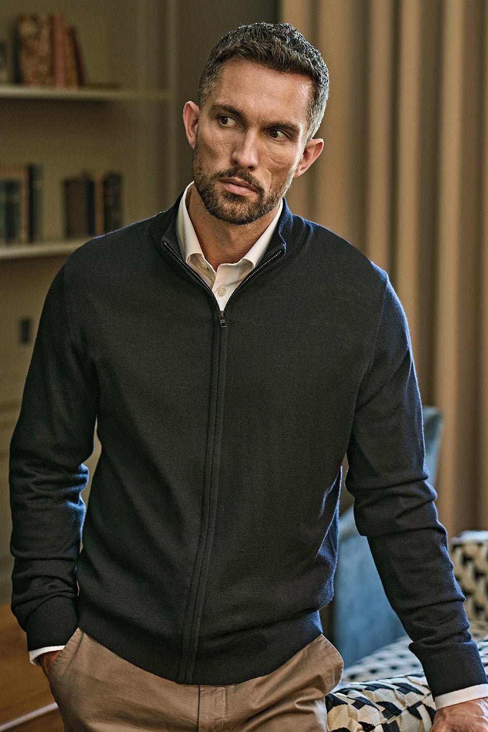 Full-Zip Knit Mens Knitwear Tee Jays