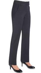 Genoa Women's Tailored Leg Suit Trouser Ladies Suit Trouser Brook Taverner Charcoal 4 Short (27")