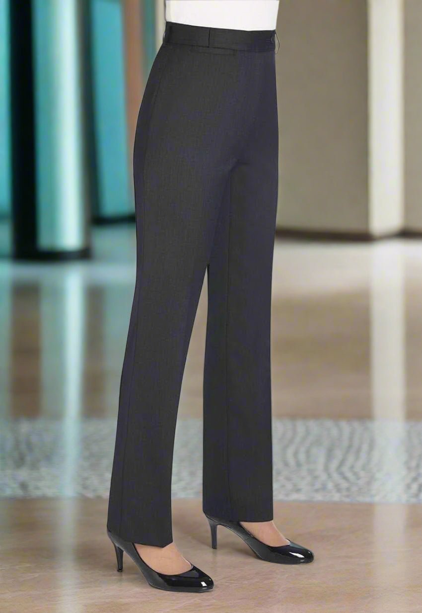 Grosvenor Women's Straight Leg Suit Trouser Ladies Suit Trouser Brook Taverner Charcoal 6 Short (27")