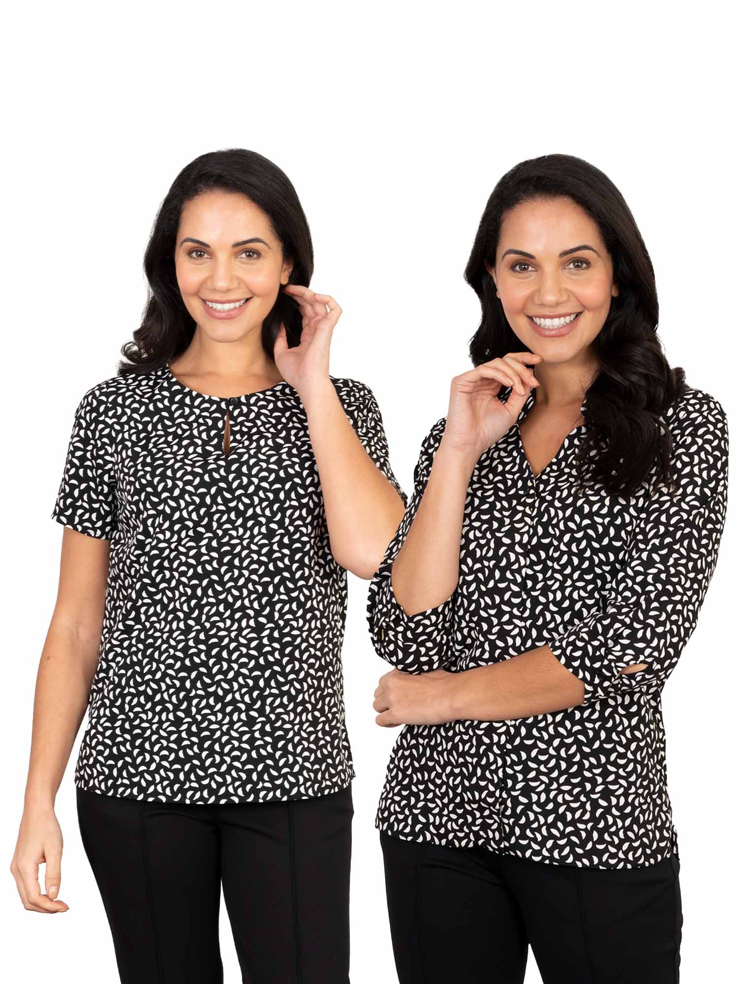 Hattie Key Neck Blouse Blouses Vortex Designs