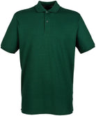 HB101: Mens Micro-fine Pique Polo Mens Polos Henbury Bottle Green S