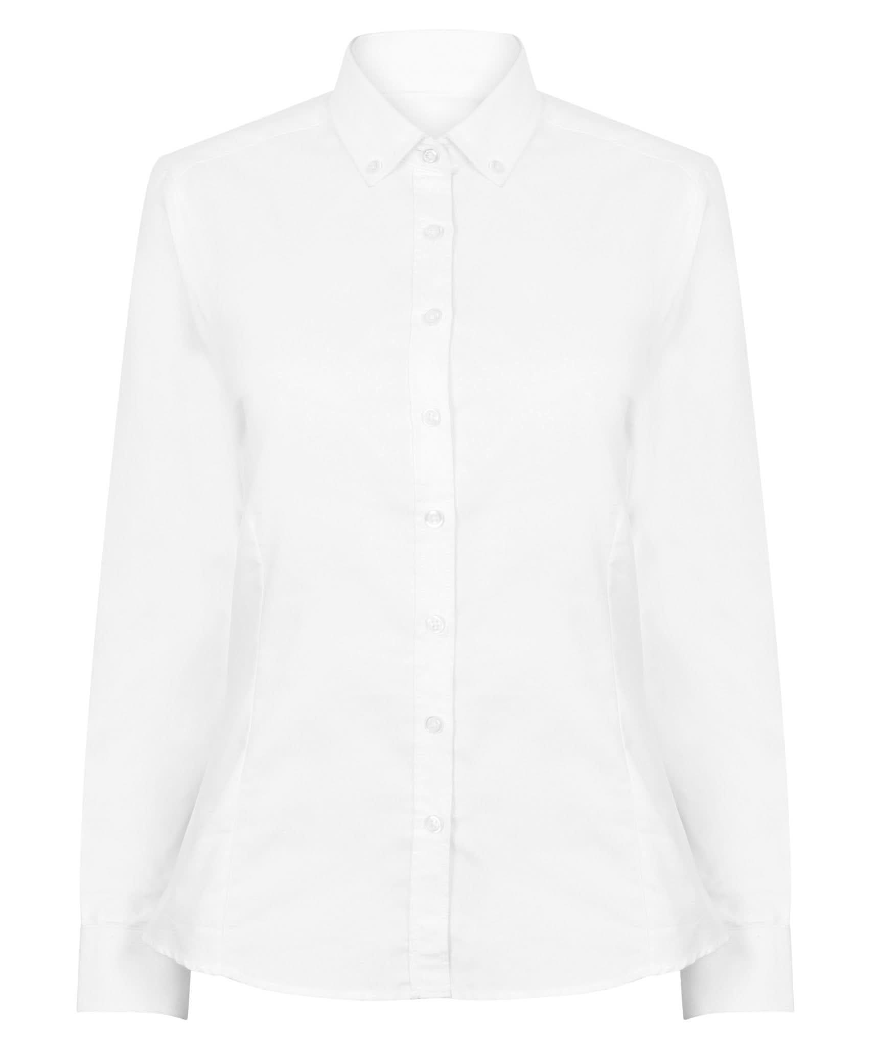 HB513: Modern Ladies Oxford Shirt Womens Long Sleeve Shirts Henbury White XS