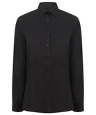 HB513: Modern Ladies Oxford Shirt Womens Long Sleeve Shirts Henbury Black XS
