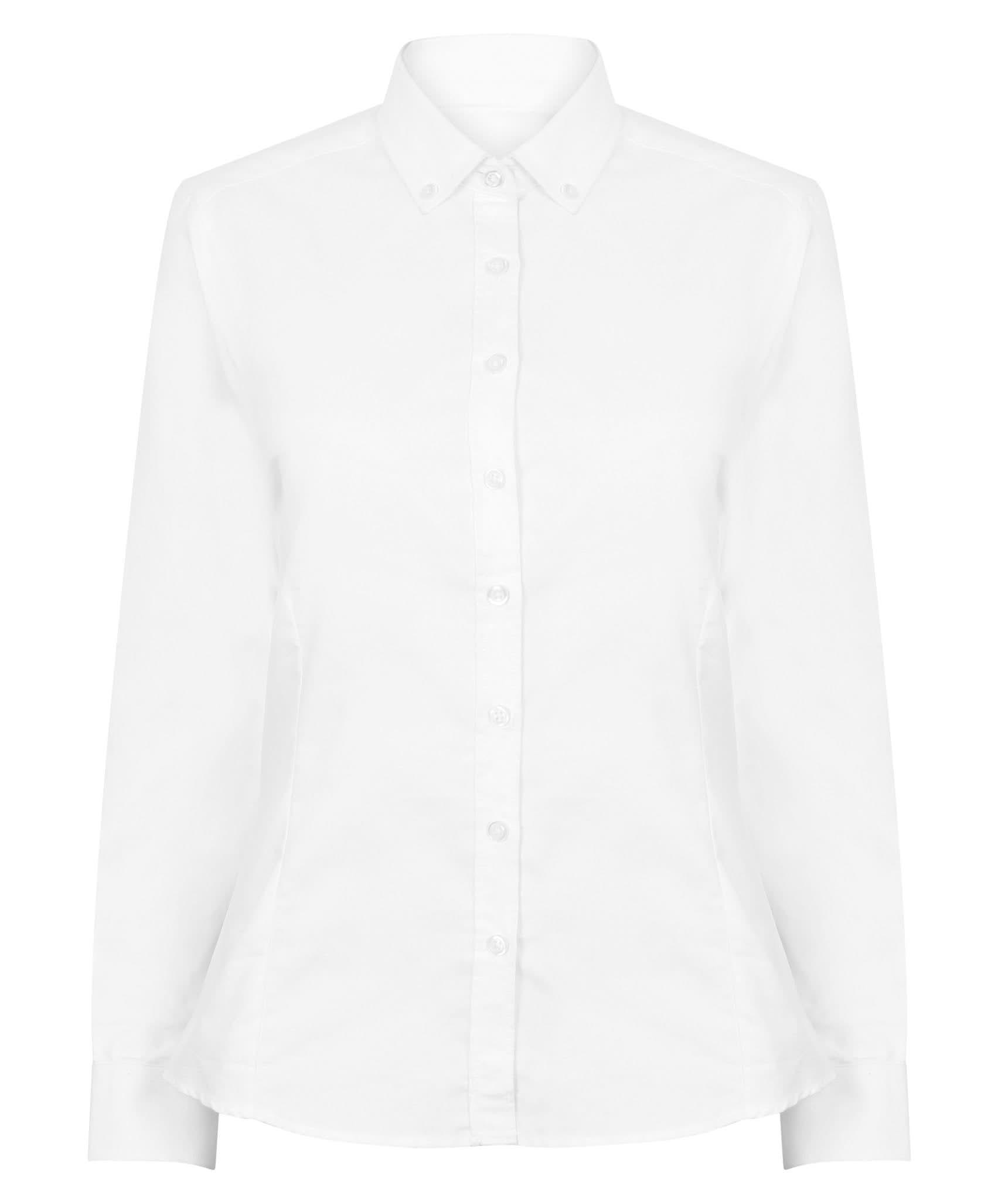 HB513: Modern Ladies Oxford Shirt Womens Long Sleeve Shirts Henbury White XS