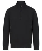 HB842: Unisex Sustainable 1/4 Zip Sweatshirt Mens Sweatshirts Henbury Black XS