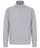 HB842: Unisex Sustainable 1/4 Zip Sweatshirt Mens Sweatshirts Henbury Heather Grey XS