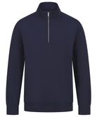 HB842: Unisex Sustainable 1/4 Zip Sweatshirt Mens Sweatshirts Henbury Navy XS