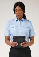 Hestia Semi-Fitted Ladies Pilot Shirt Womens Short Sleeve Shirts Brook Taverner Sky Blue 4