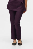 Ila Slim Leg Trouser - Short Length Salon & Spa Trousers La Beeby Plum 4