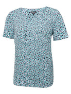 Isla Geo Print Ladies Blouse Blouses Vortex Designs Jade 6