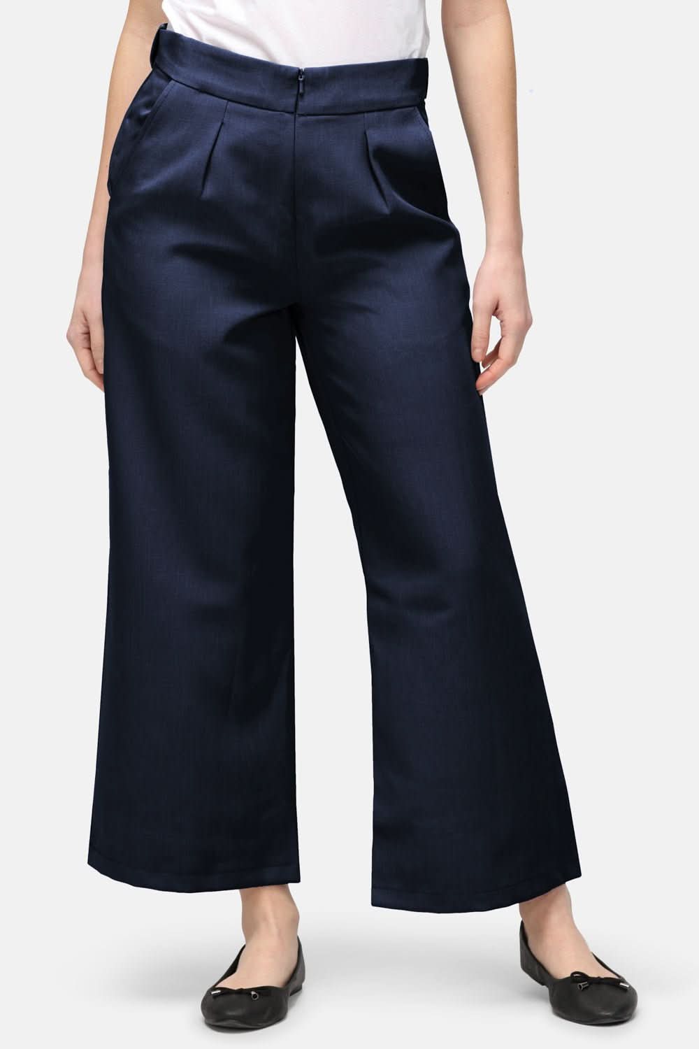 Ivy Ladies Culotte Beauty Trouser Salon & Spa Trousers La Beeby Navy 6
