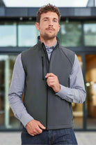 J141M: Mens Softshell Gilet Mens Bodywarmers Russell Titanium XS
