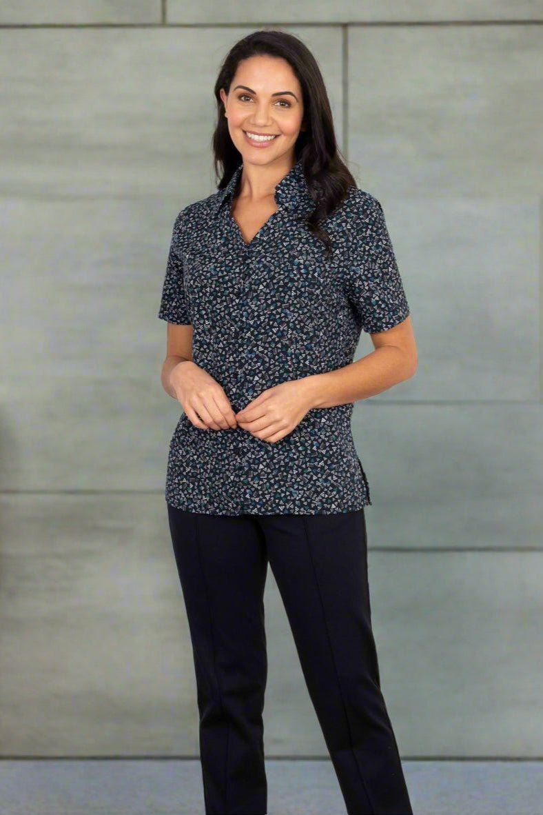 Jenni Triangle Print Ladies Blouse Blouses Vortex Designs