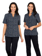 Jenni Triangle Print Ladies Blouse Blouses Vortex Designs