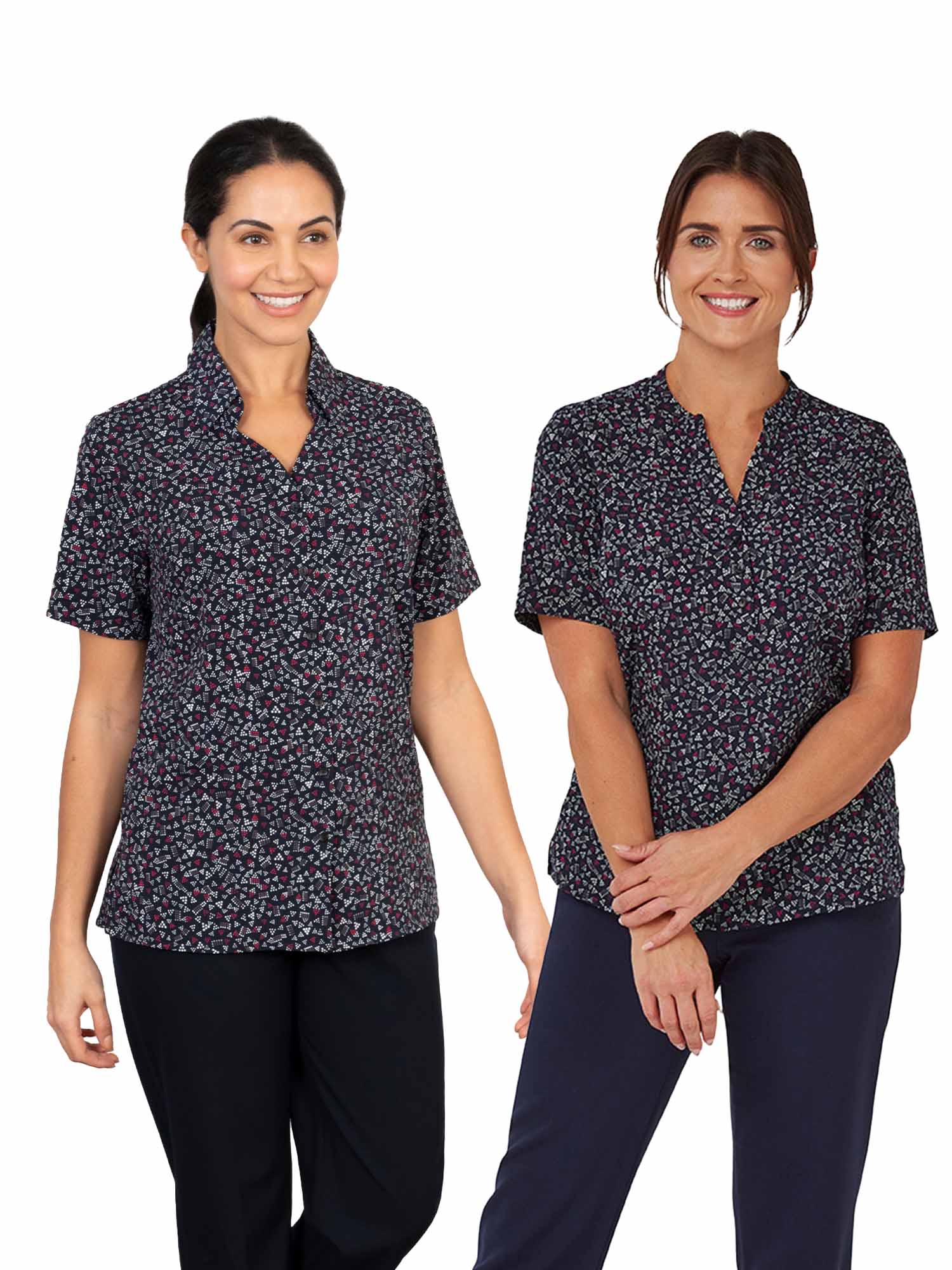 Jewel Ladies Triangle Dot Printed Blouse Blouses Vortex Designs