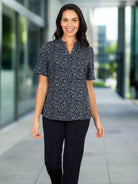 Jewel Ladies Triangle Dot Printed Blouse Blouses Vortex Designs