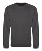 JH030: Crew Neck Sweatshirt Mens Sweatshirts AWDis Just Hoods Charcoal XS