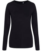 JT02F: Womens L/S Triblend Tee Womens T-Shirts AWDis Just T's Black XS